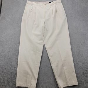 Daniel Cremieux Dress Pants Mens 38x32 Tan‎ Pleated Straight Academia Classics
